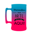 Caneca Bicolor Azul Tiffany x Rosa Fluor de 300 ml