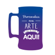 Caneca Bicolor Azul Royal e Roxo Fluor de 300 ml