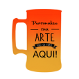 Caneca Bicolor Laranja Fluor x Amarelo Fluor de 300 ml