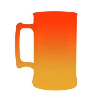 Caneca Bicolor Laranja Fluor x Amarelo Fluor de 300 ml