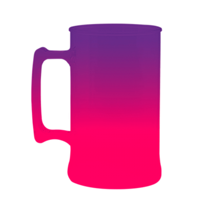 Caneca Bicolor Roxo Fluor x Rosa Fluor de 300 ml