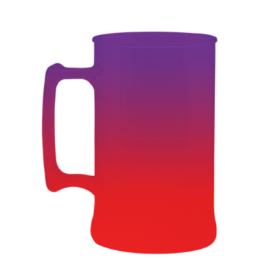 Caneca Bicolor Roxo Fluor x Vermelho Fluor de 300 ml