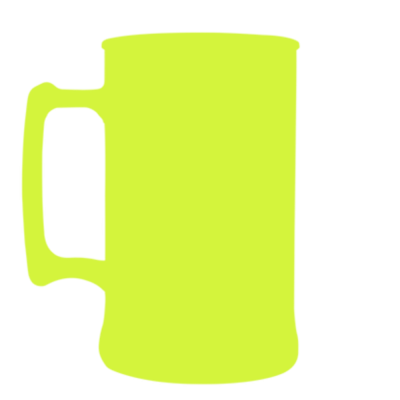 Caneca Fosco Amarelo Fluor de 300 ml