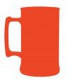 Caneca Fosco Laranja Fluor de 300 ml