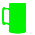 Caneca Fosco Verde Fluor de 300 ml