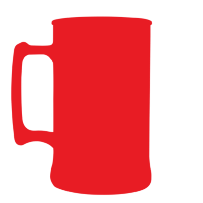 Caneca Fosco Vermelho Fluor de 300 ml