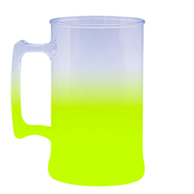 Caneca Jateada Amarelo Fluor de 300 ml