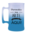 Caneca Jateada Azul Bebê de 300 ml