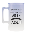 Caneca Jateada Prata de 300 ml