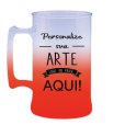 Caneca Jateada Laranja de 300 ml