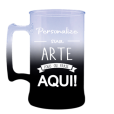 Caneca Jateada Preta de 300 ml