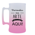 Caneca Jateada Rosa Bebe de 300 ml