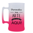 Caneca Jateada Rosa Fluor de 300 ml