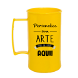 Caneca Acrílica Amarela de 430 ml