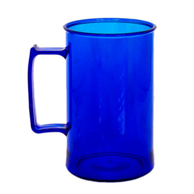 Caneca Acrílica Azul Royal Translúcido de 430 ml