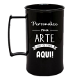 Caneca Preta de 300 ml.