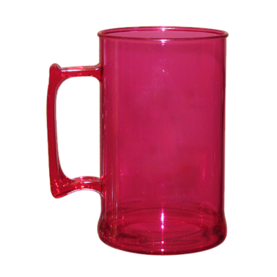 Caneca Acrílica Rosa Translúcido de 430 ml