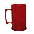 Caneca Acrílica Vermelho Escuro Translúcido de 430 ml