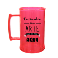 Caneca Vermelho Translúcido de 300 ml.