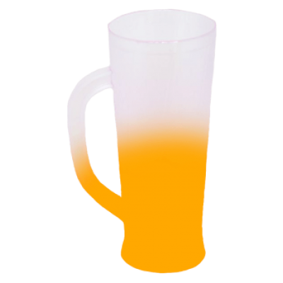 Caneca Long Jateada Laranja Fluor