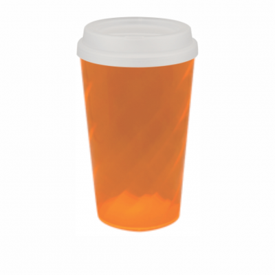 Copo Twister com Tampa Bucks Laranja Neon Leitoso 480 ml