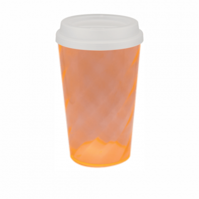 Copo Twister com Tampa Bucks Laranja Neon 480 ml