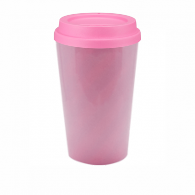Copo Twister com Tampa Bucks Rosa Bebê 480 ml