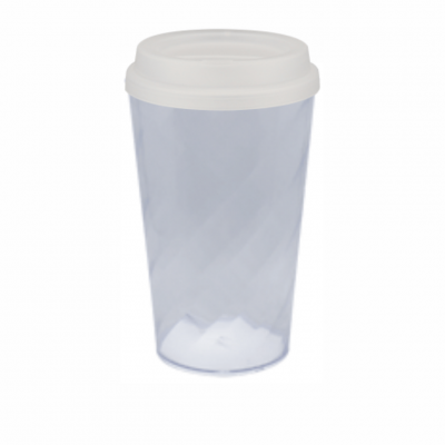 Copo Twister com Tampa Bucks Transpartente 480 ml