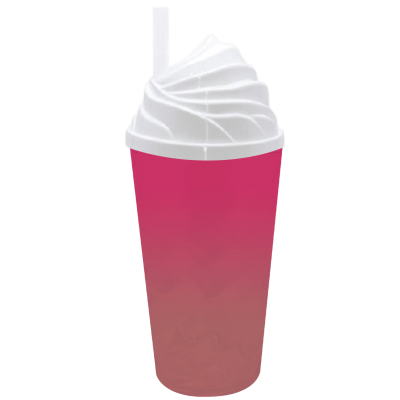 Copo Chantilly 500 ml Jateado Bicolor Rosa Neon x Rose Gold