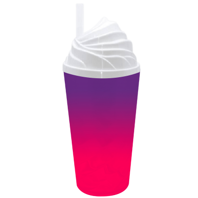 Copo Chantilly 500 ml Jateado Bicolor Roxo Neon x Rosa Neon