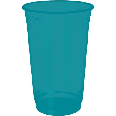 Copo Descartável Jateado Fosco Azul Tiffany 500 ml.