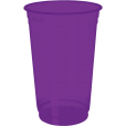 Copo Descartável Jateado Fosco Roxo Fluor 400 ml.