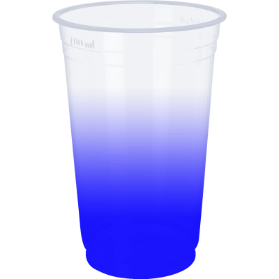 Copo Descartável Jateado Azul Royal, 500 ml.