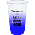  Copo Descartável Jateado Azul Royal, 700 ml.