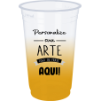  Copo Descartável Jateado Dourado, 300 ml.
