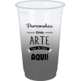  Copo Descartável Jateado Prata, 400 ml.