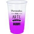  Copo Descartável Jateado Roxo, 700 ml.