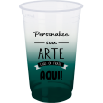  Copo Descartável Jateado Verde Escuro, 400 ml.