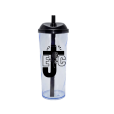 Copo Long Drink EJC com Tampa e Canudo Transparente