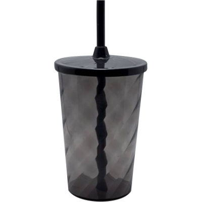 Copo Twister 480 ml com Tampa e Canudo Fumê