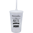 Copo Twister 480 ml com Tampa e Canudo Transparente