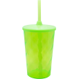 Copo Twister 500 ml com Tampa e Canudo Verde Neon