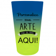 Copo Mega Twister Bicolor Azul Royal x Amarelo Fluor 750 ml