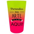 Copo Mega Twister Bicolor Amarelo Fluor x Rosa Fluor 750 ml