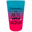 Copo Mega Twister Bicolor Azul Tiffany x Rosa Fluor 750 ml