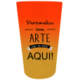 Copo Mega Twister Bicolor Laranja Fluor x Amarelo Ouro 750 ml