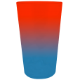 Copo Mega Twister Bicolor Laranja Fluor x Azul Tiffany 750 ml