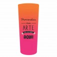 Copo Long Drink Jateado Bicolor Laranja x Rosa, 350 ml