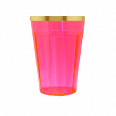 Copo Lagoinha Rosa Neon Com Borda 190 ml