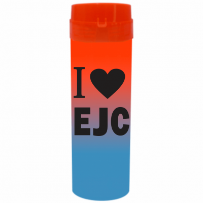 Coqueteleira I Love EJC Bicolor Laranja x Azul 480ml